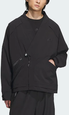 adidas 運動休閒黑色V領長袖羊毛外套 IM9068 Lookbook adidas 運動休閒黑色V領長袖羊毛外套 IM9068