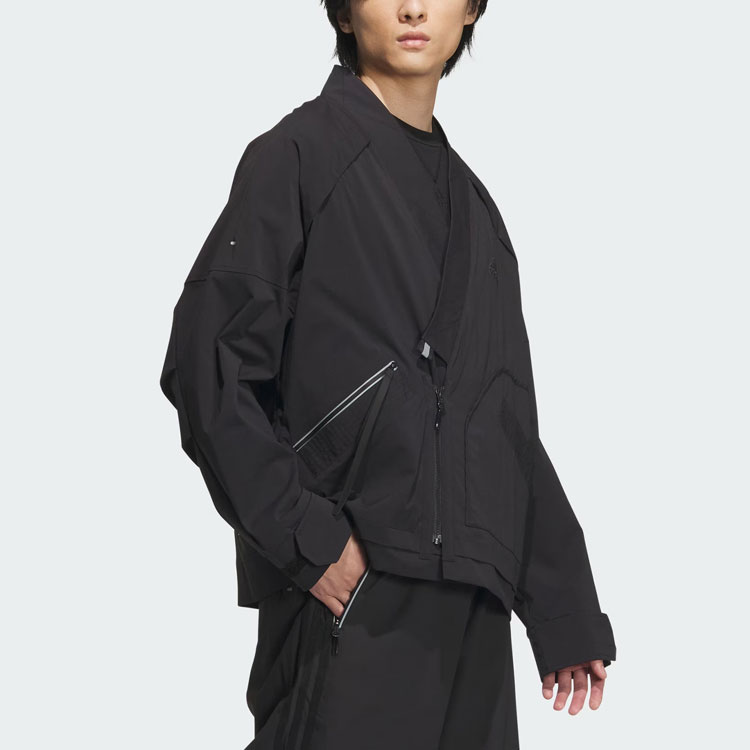 Purchase adidas 運動休閒黑色V領長袖羊毛外套 IM9068