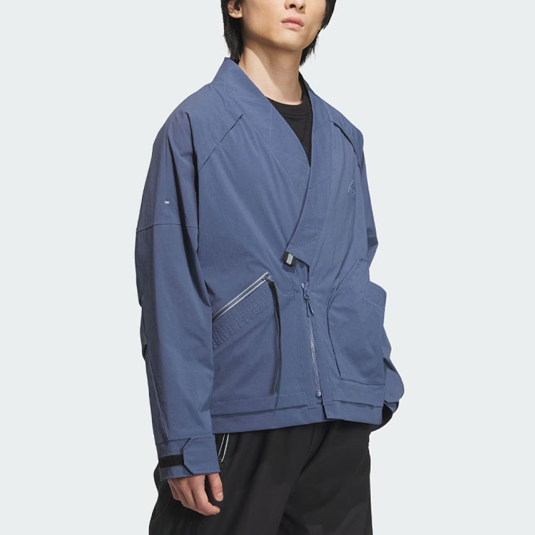 Purchase adidas Sportswear Jaket Fleece V-Neck Lengan Panjang Kasual Abu Abu Biru IM9069