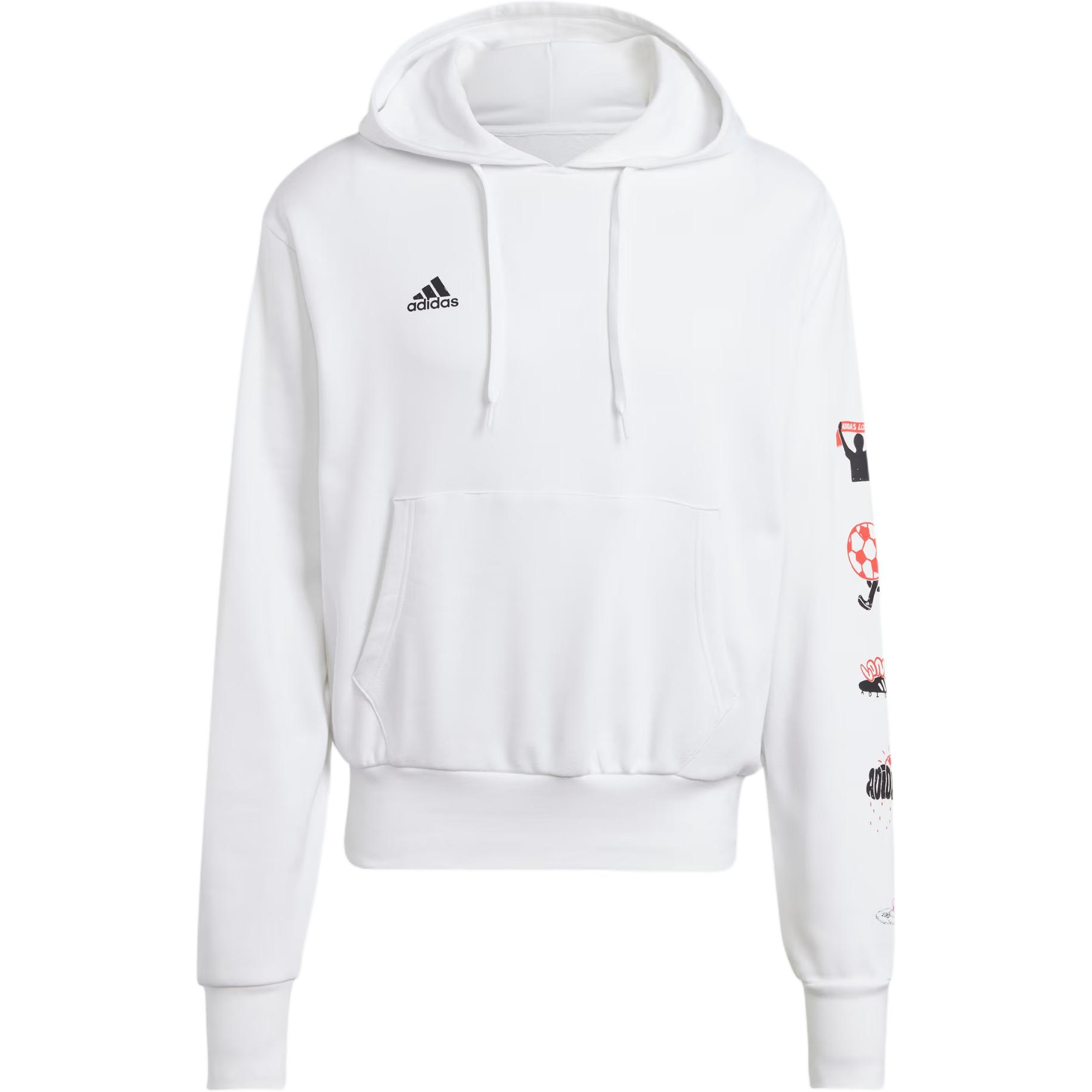 adidas Sportswear Graphic Hoodie Gender Neutral White Logo Pullover Unisex IB4835