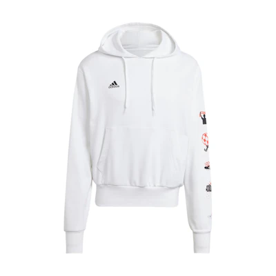 adidas Sportswear Graphic Hoodie Gender Neutral White Logo Pullover Unisex IB4835