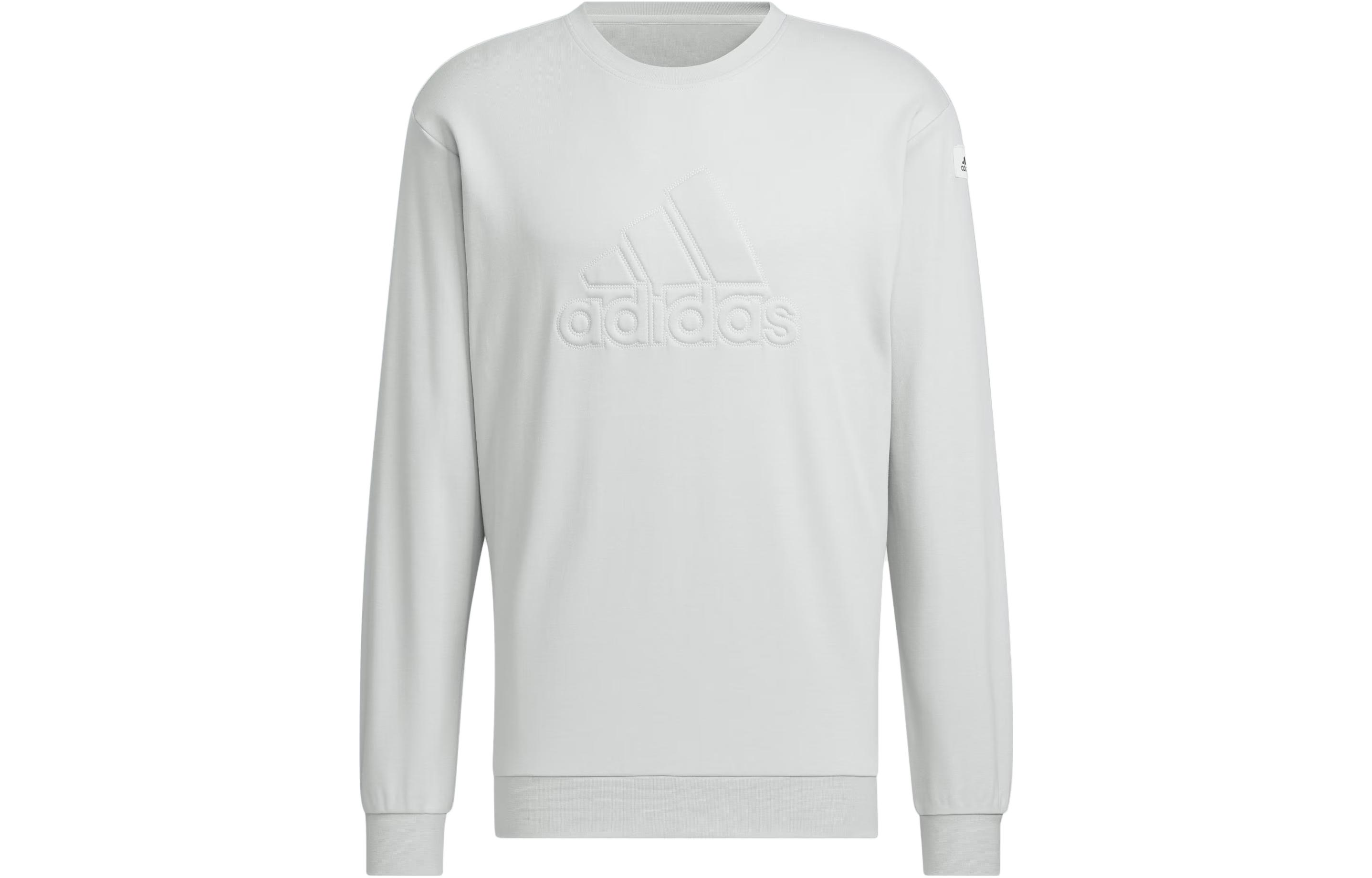 adidas Sportswear Lounge Crewneck Sweatshirt Silver Grey Casual Pullover IK2795