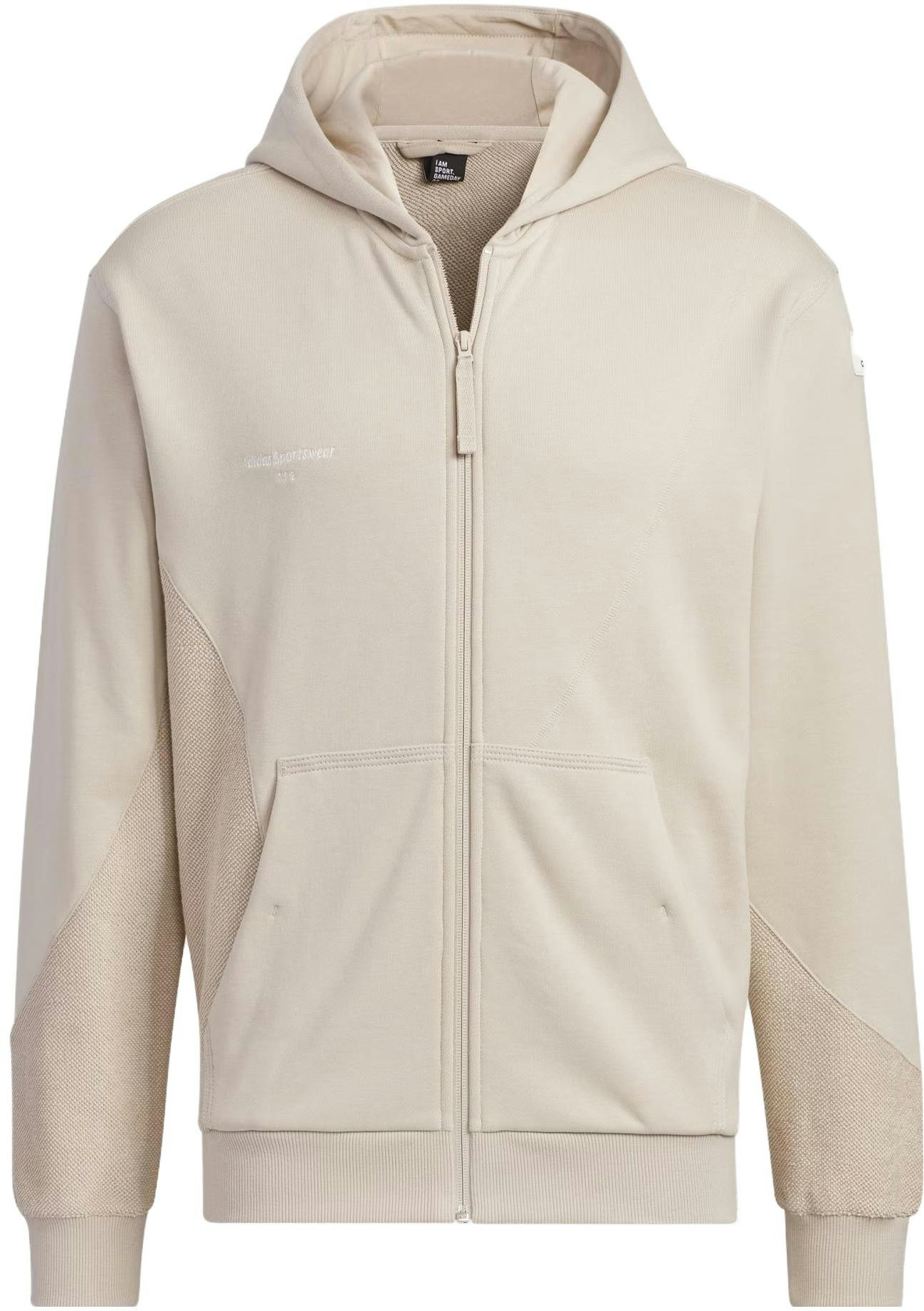 adidas-sportswear-lounge-hoodie-jacket-casual-light-brown-logo-design-iq-1372