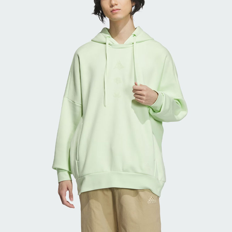 adidas Sportswear Oversized Lime Green Hoodie Pullover Casual Activewear JJ1346 圖 3