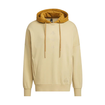 adidas Sportswear Oversized Pullover Hoodie Casual Colorblock Light Khaki IM9052