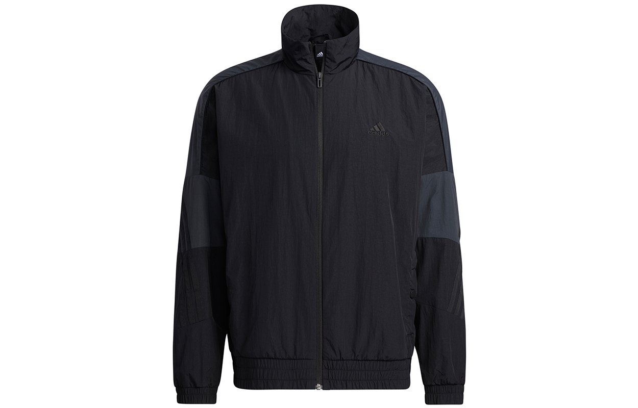 adidas Sportswear Retro Lettering Woven Track Jacket Black GT6358