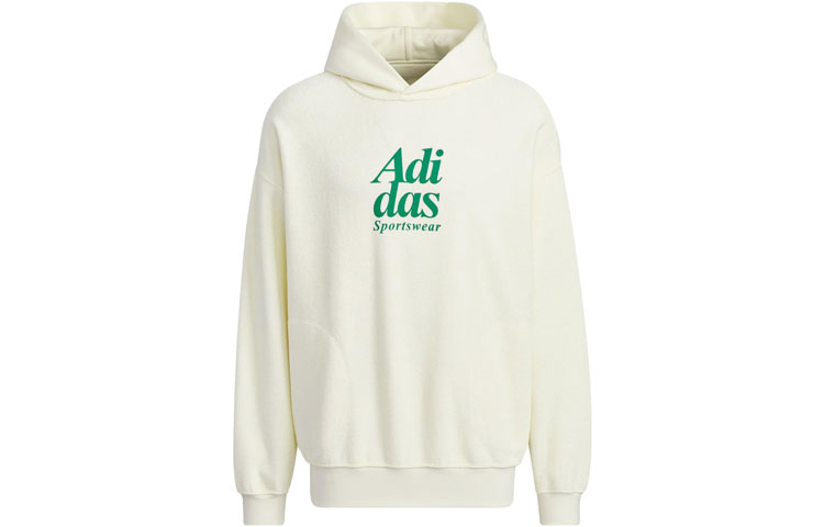 adidas Sportswear Reversible Hoodie Letter Logo Beige Unisex Hooded Sweatshirt IZ1616