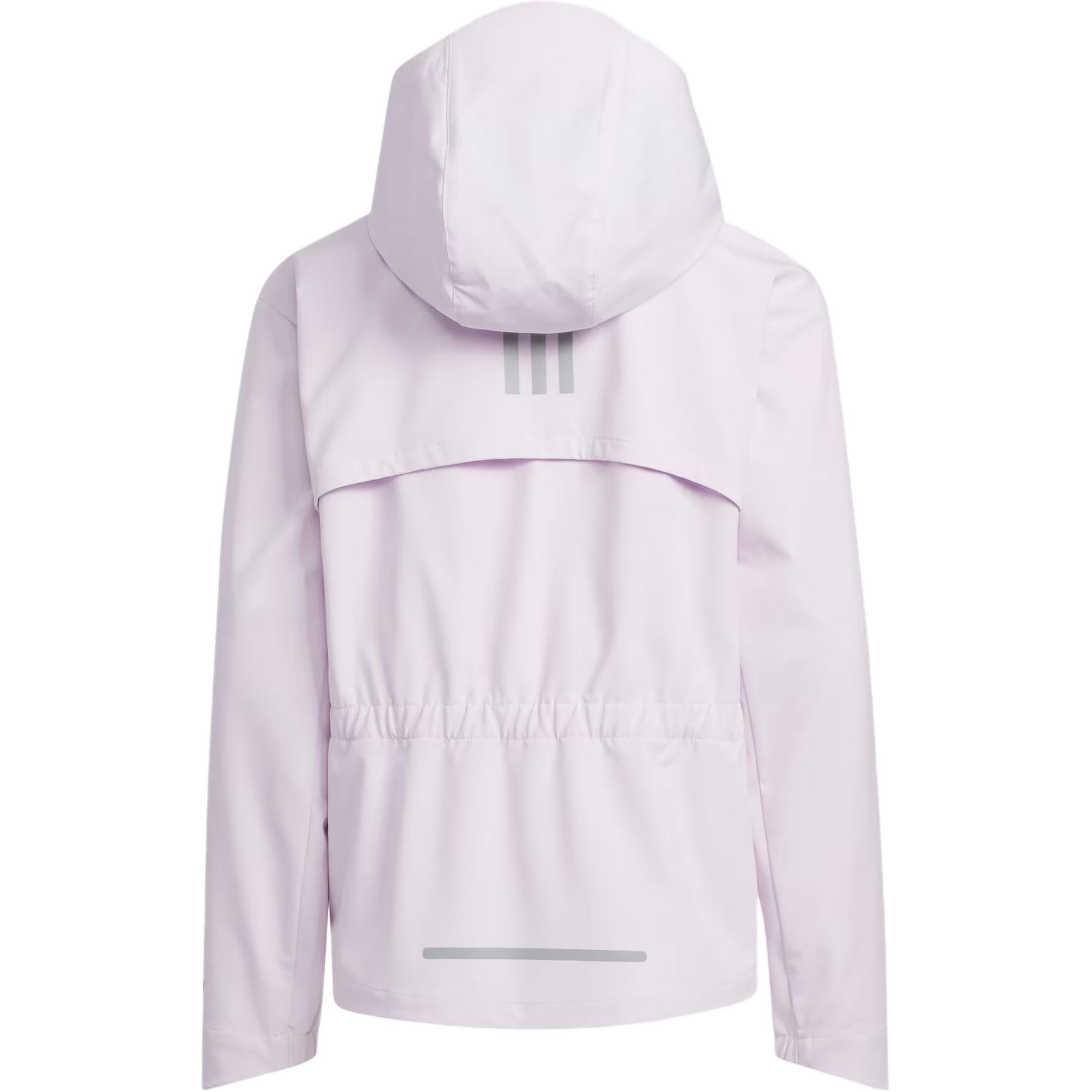 Lookbook 阿迪达斯运动休闲防风连帽夹克轻紫色 JI6125