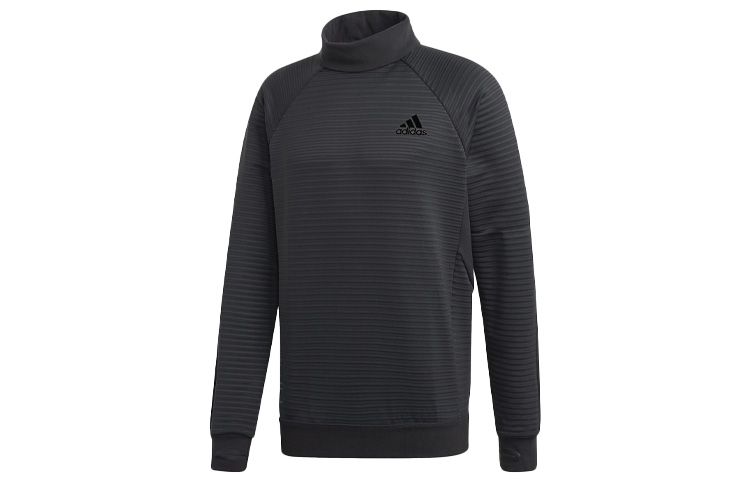 adidas Sporty Stand-Up Collar Warm Sweatshirt Black FS7194