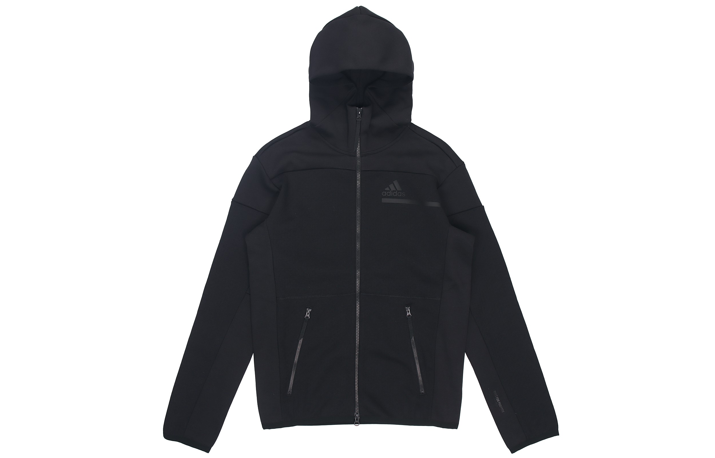 adidas Sporty Style Zip-Up Hoodie Jacket Black GM6531