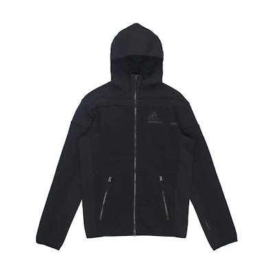 adidas Sporty Style Zip-Up Hoodie Jacket Black GM6531