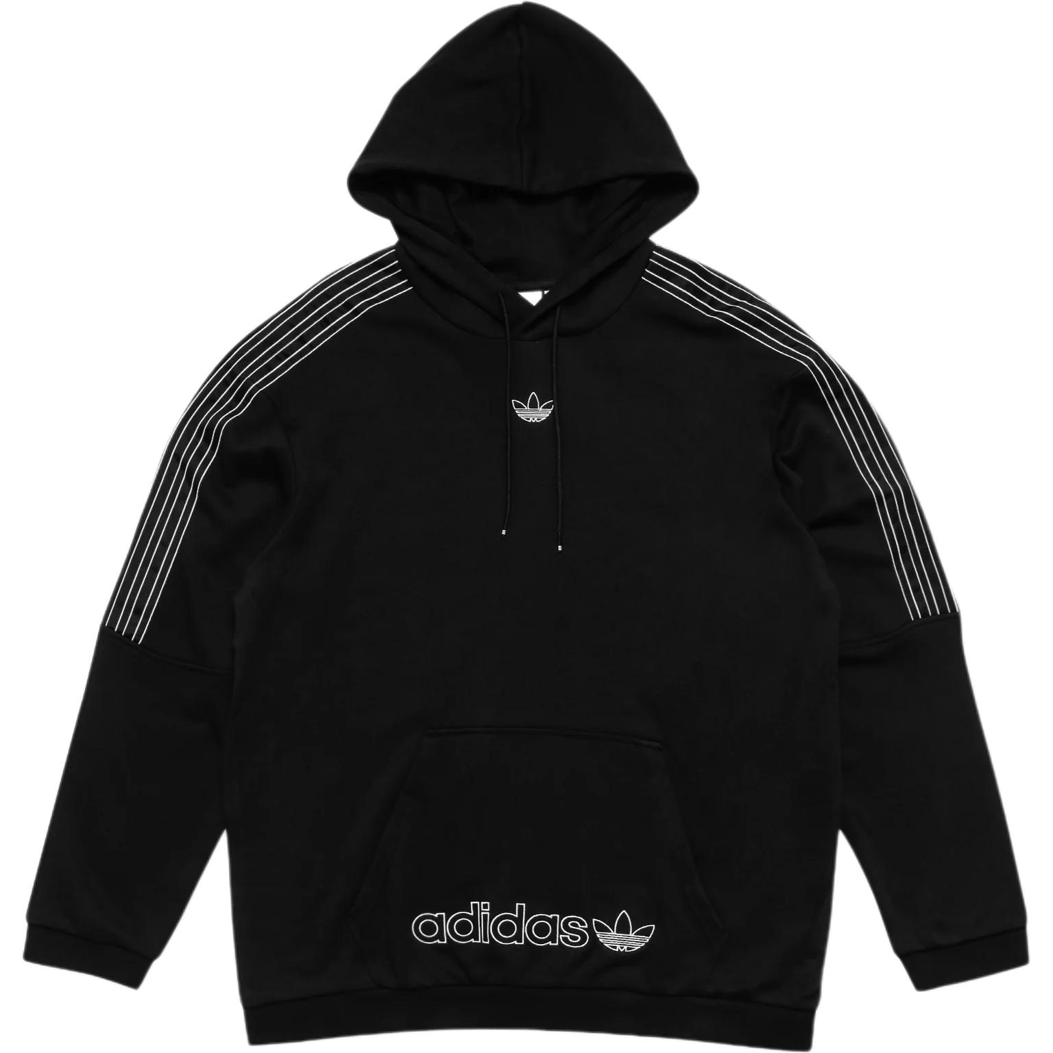 adidas SPRT Series Black 3-Stripes Hoodie Sportswear GN2470