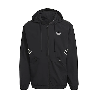 adidas SPRT Series Sprt Arc Windbreaker Retro Hoodie Jacket Black GN5505