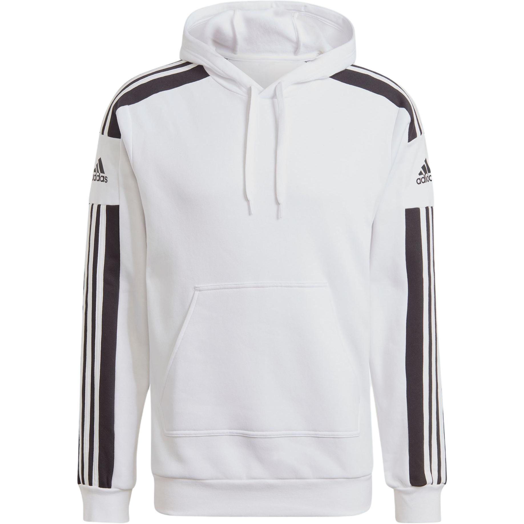 adidas Squadra 21 White Hoodie Soccer Training Long Sleeve Sweatshirt GT6637