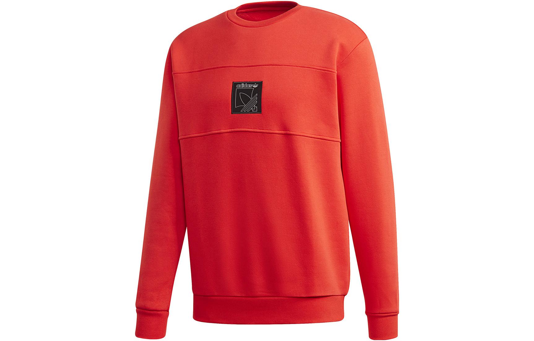 adidas SRRT Loose Fit Crewneck Logo Sweatshirt Red - Long Sleeve GD5814