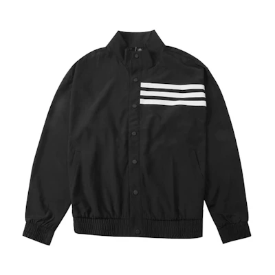 adidas SS22 Black Sports Casual Long-Sleeve Jacket for Fall HF4200