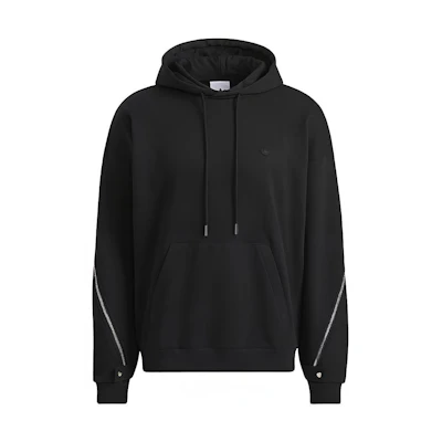 adidas SS22 Solid Color Pullover Hoodie Black HH9428