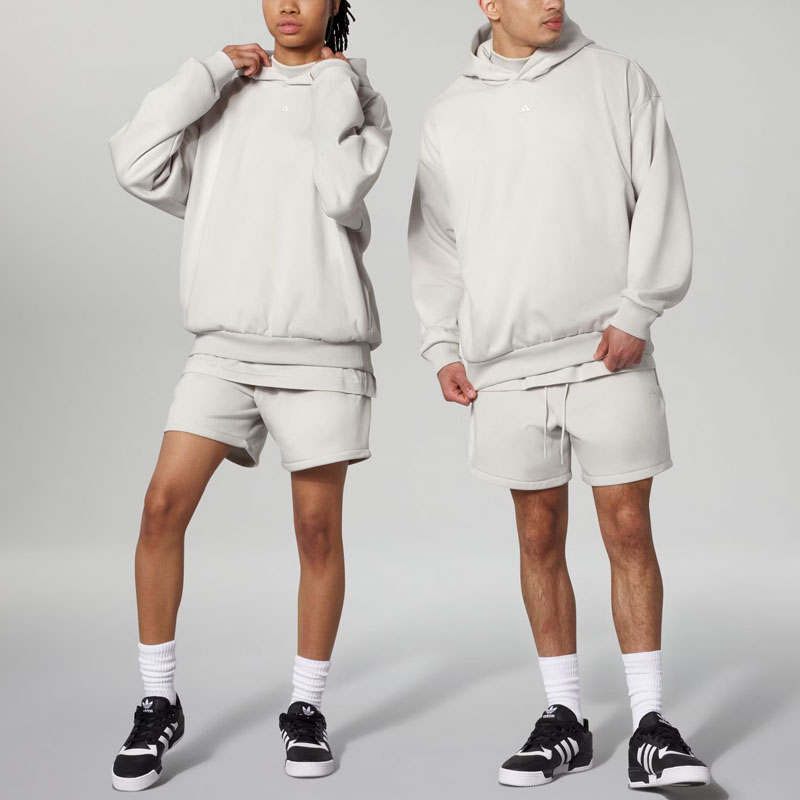 adidas SS23 Chapter 03 Logo Print Knit Hoodie Unisex White IN4241 圖 5