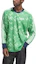 Shop 아디다스 SS23 그린 스트라이프 로고 프린트 긴팔 크루넥 스웻셔츠 HT7193