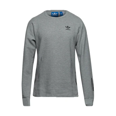 adidas SS23 Grey Pullover Hoodie with Solid Logo Print BK0515