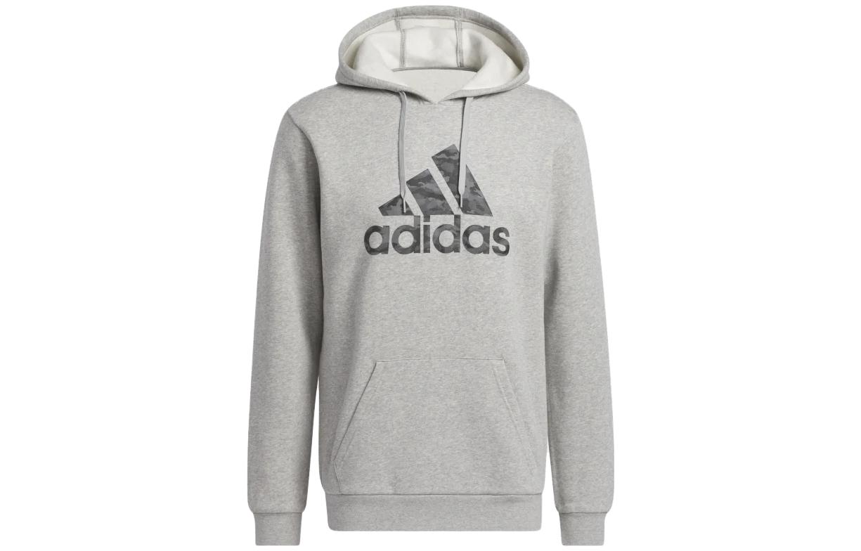 adidas SS23 Logo Graphic Hoodie Gray HA7210