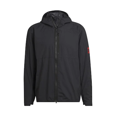 adidas SS23 Logo Print Hoodie Jacket Black HG1297