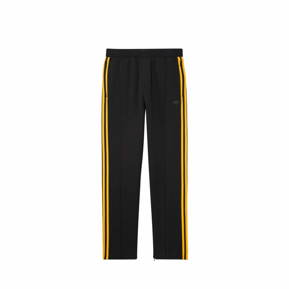 adidas SS23 Retro Black & Yellow Striped Logo Track Pants Unisex Casual Style. IB3260