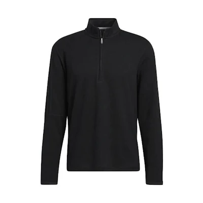 adidas SS23 Retro Black Long-Sleeve Polo Sweatshirt for Men GM0026