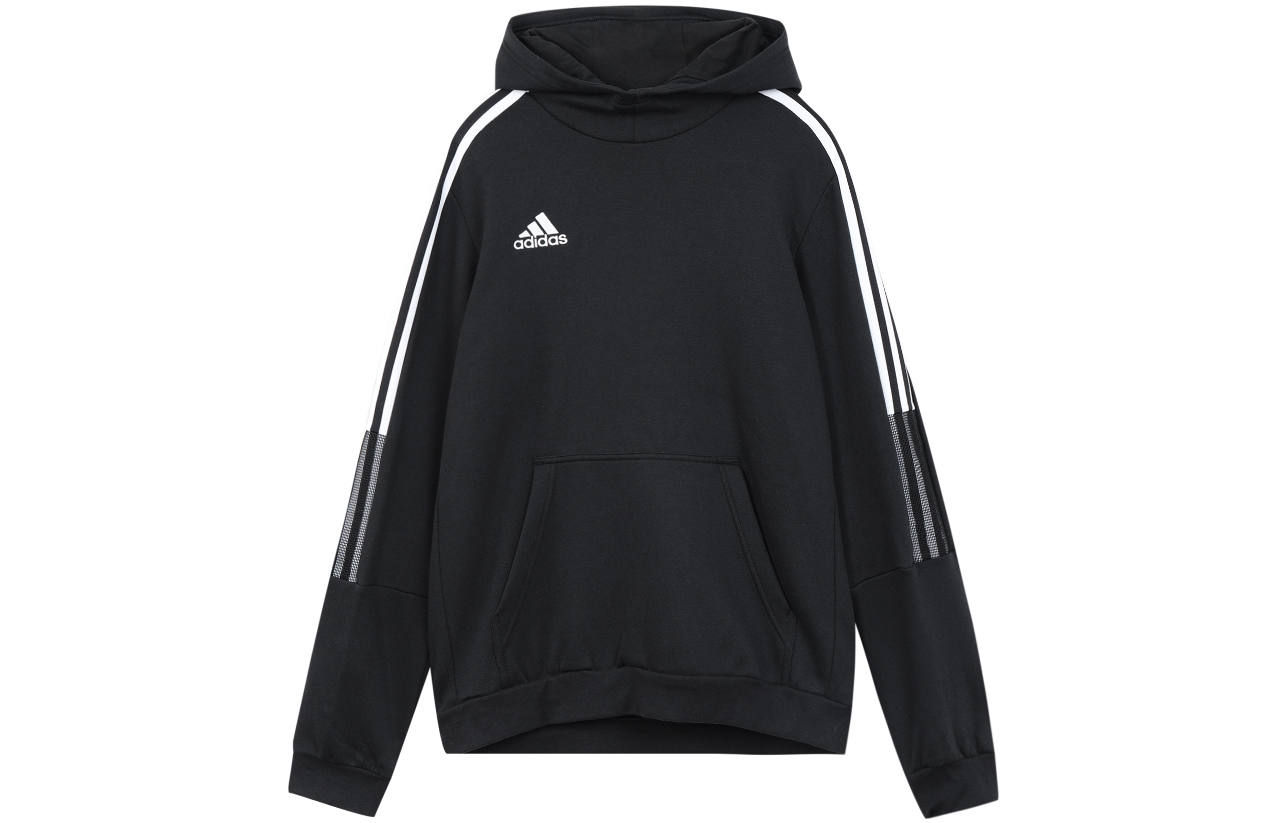 adidas SS23 Retro Sports Colorblock Logo Print Sweatshirt Black GM7341-Black