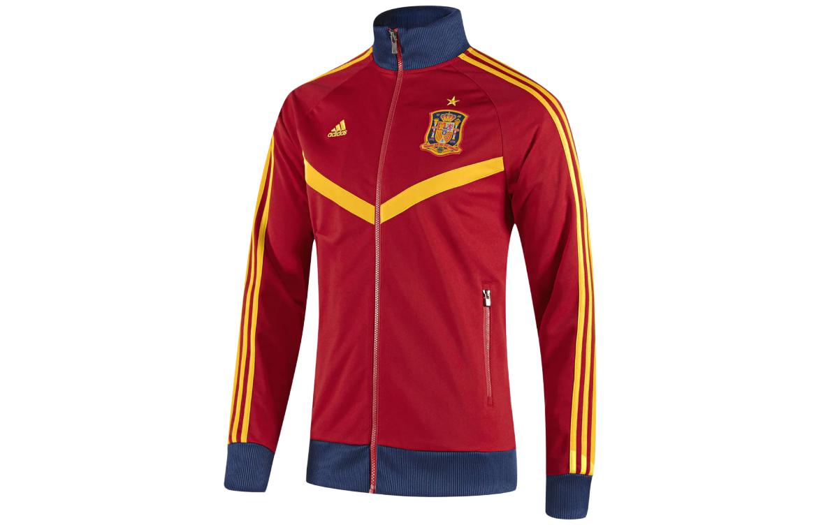 adidas SS23 Slim Fit Zip-Up Long Sleeve Jacket Red G91277-Red/Blue