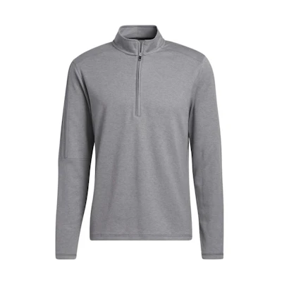 adidas SS23 Solid Quarter-Zip Pullover Sweatshirt Grey GM0022