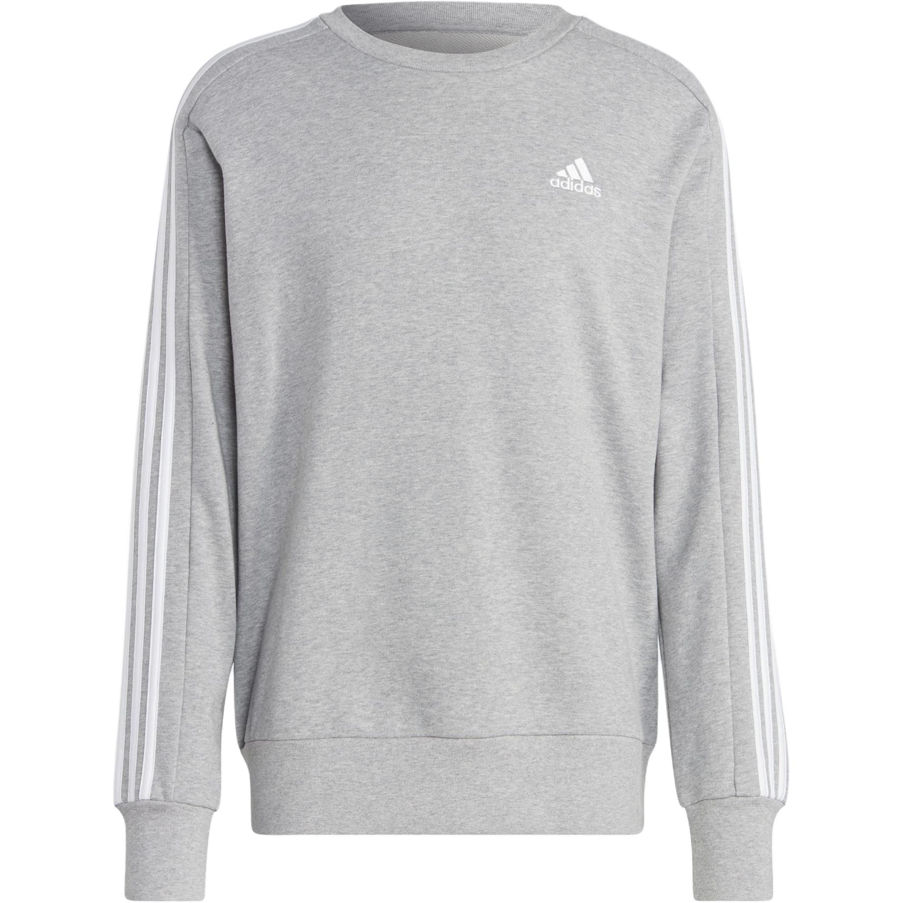 adidas SS23 Striped Crewneck Sweatshirt Light Gray IC9319