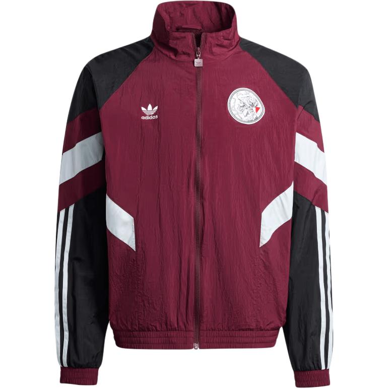 adidas SS24 Ajax Logo Zip-Up Track Jacket Brown - Long Sleeve IS6517