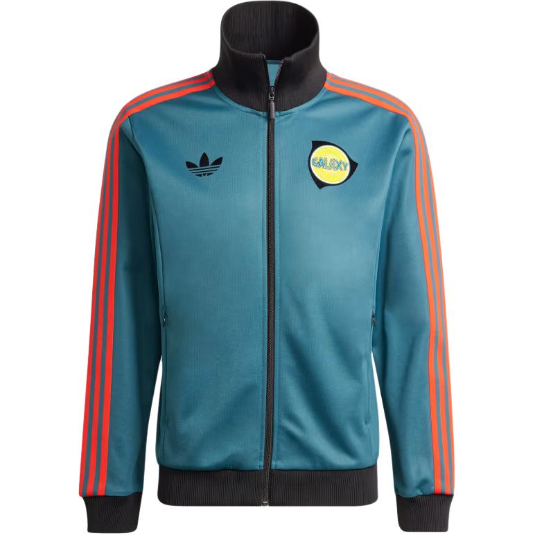 adidas SS24 LA Galaxy Retro Green Track Jacket Casual Long Sleeve JE9500
