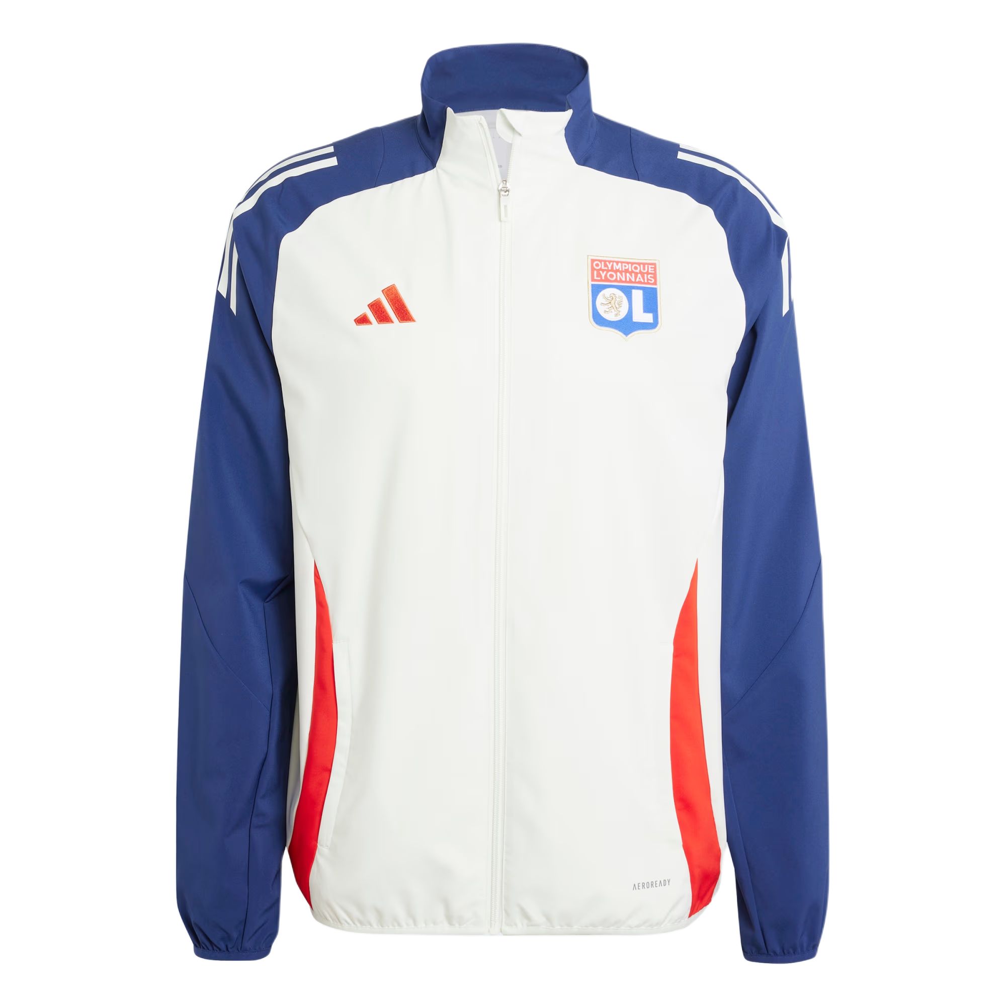 adidas SS24 Olympique Lyonnais Full-Zip Retro Track Jacket White Fashion IT5157