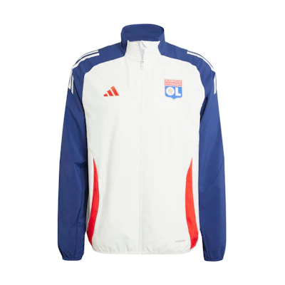 adidas SS24 Olympique Lyonnais Full-Zip Retro Track Jacket White Fashion IT5157
