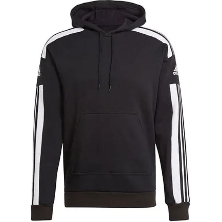 adidas SS24 SQ21 SW Hoodie Black Stylish Striped Logo Long Sleeve Training Hoodie GT6634