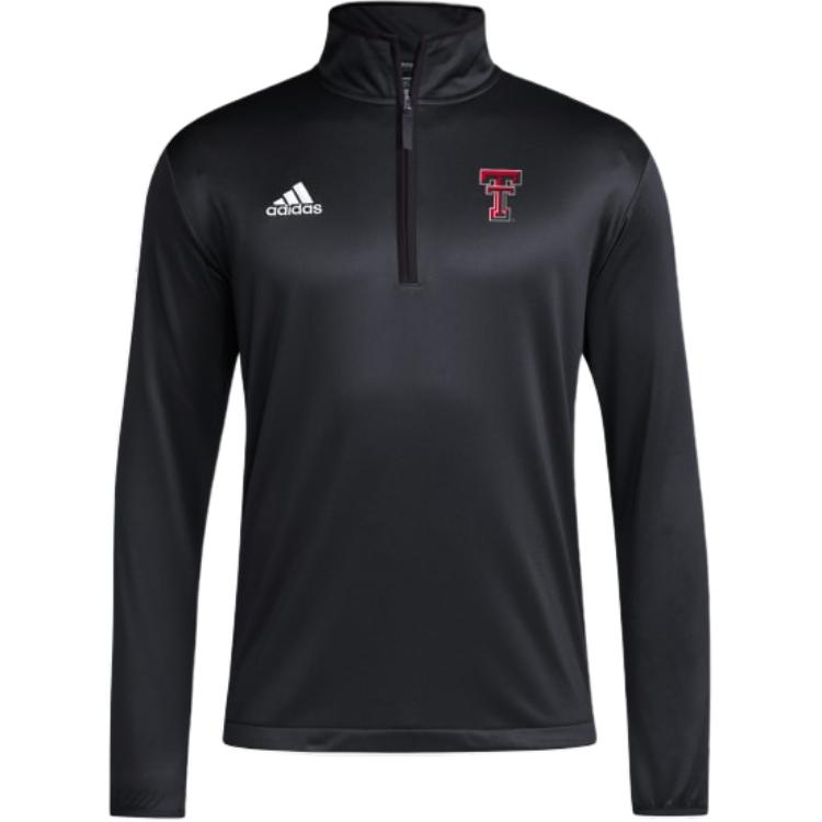adidas SS24 Texas Tech Logo Long Sleeve Training Jacket Black - Fashionable Apparel JN6630