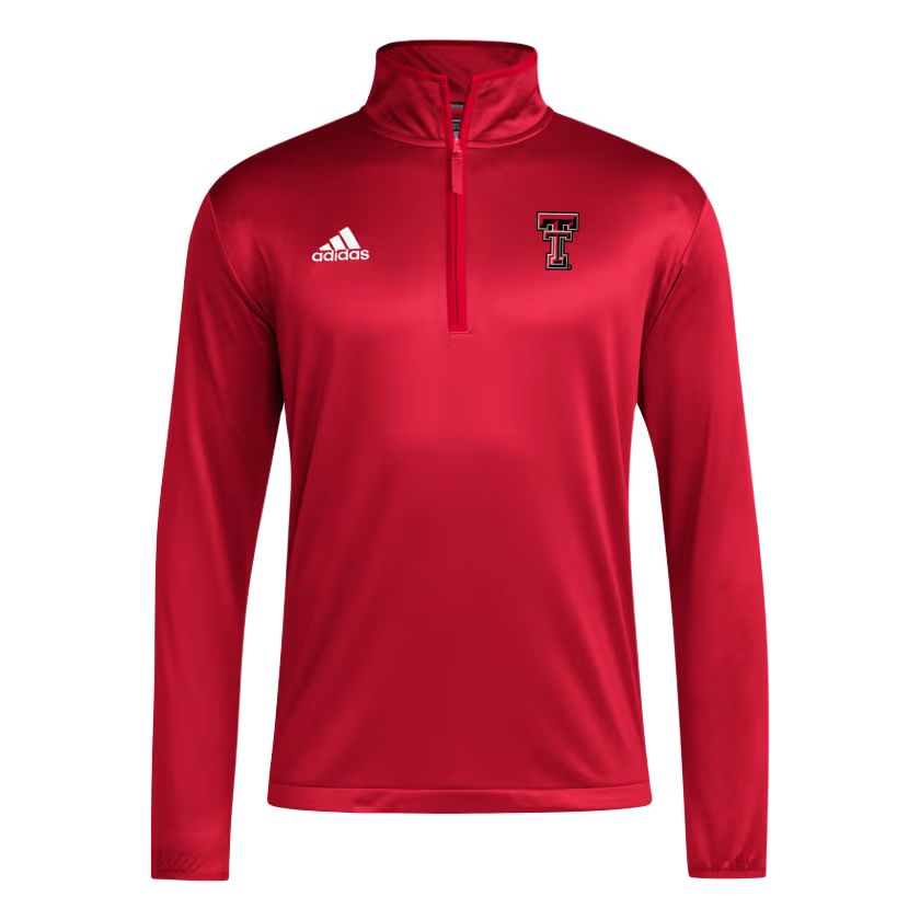 adidas SS24 Texas Tech Logo Red Long Sleeve Training Jacket JN6631