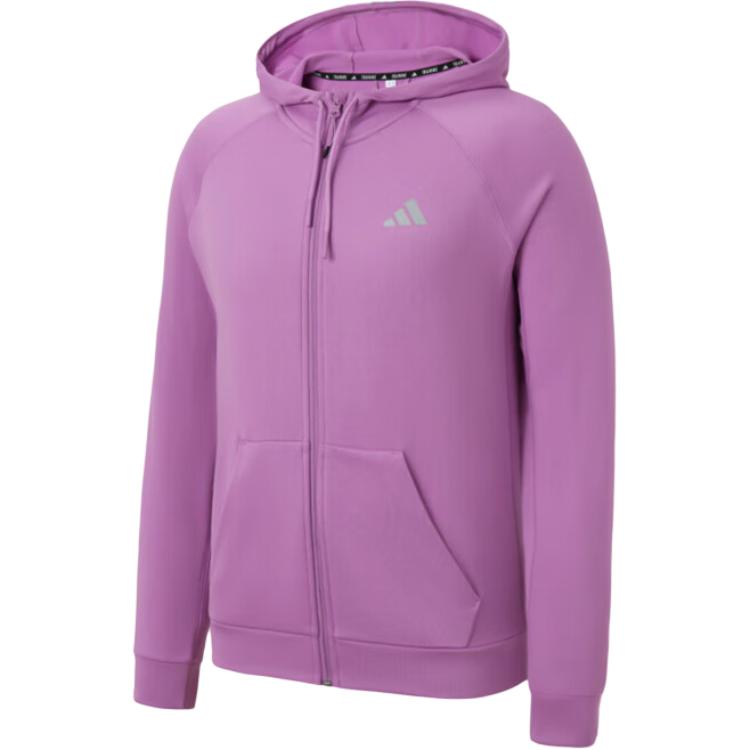 adidas SS25 Comfortable Versatile Hoodie Jacket - Purple IW8396