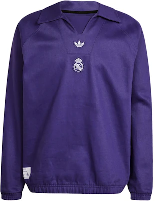 adidas SS25 Real Madrid Terrace Icons Purple Long Sleeve Sweatshirt Mens JF2578 Buy adidas SS25 Real Madrid Terrace Icons Purple Long Sleeve Sweatshirt Mens JF2578