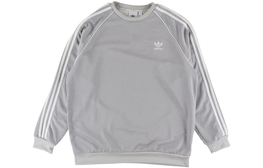 adidas SSPACK Crew Logo Graphic Long-Sleeve Sweatshirt Gray GJ5151