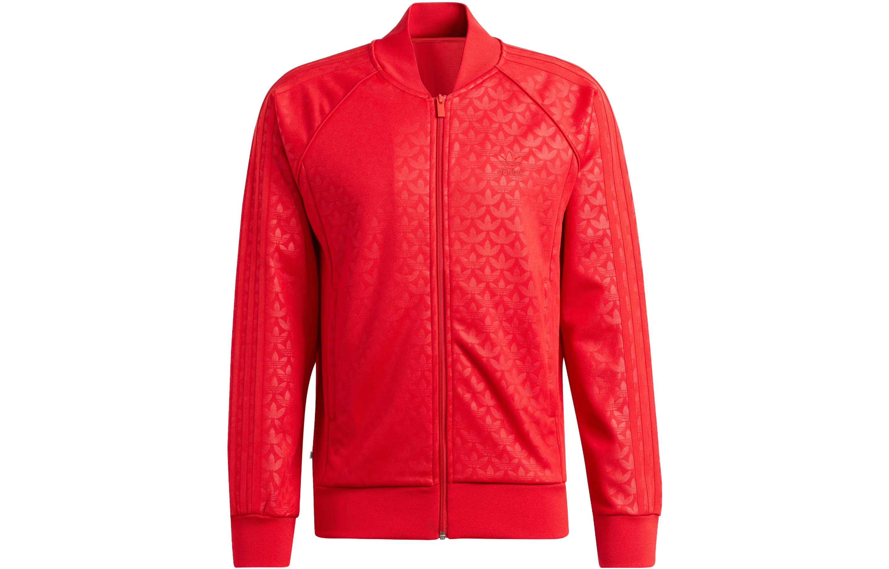 adidas SST Adicolor Graphics Monogram Track Jacket Red Long Sleeve IJ5689