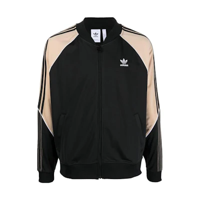 adidas SST Black Jacket with 3-Stripes & Trefoil Logo Embroidery HI3000