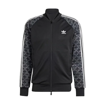 adidas SST Classic Mono Track Top Black Jacket with Logo and Stripe Design IS2939