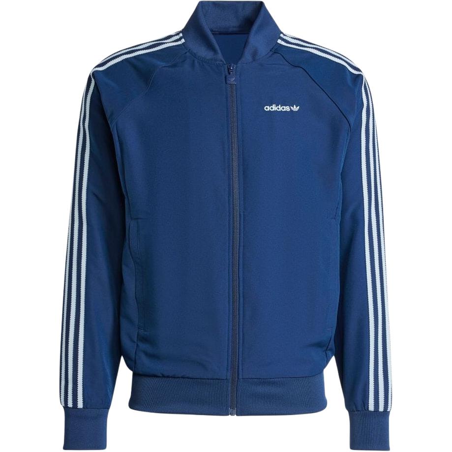 adidas SST Retro Track Jacket Navy Blue with Logo and Side Stripe Design for Men IX9626