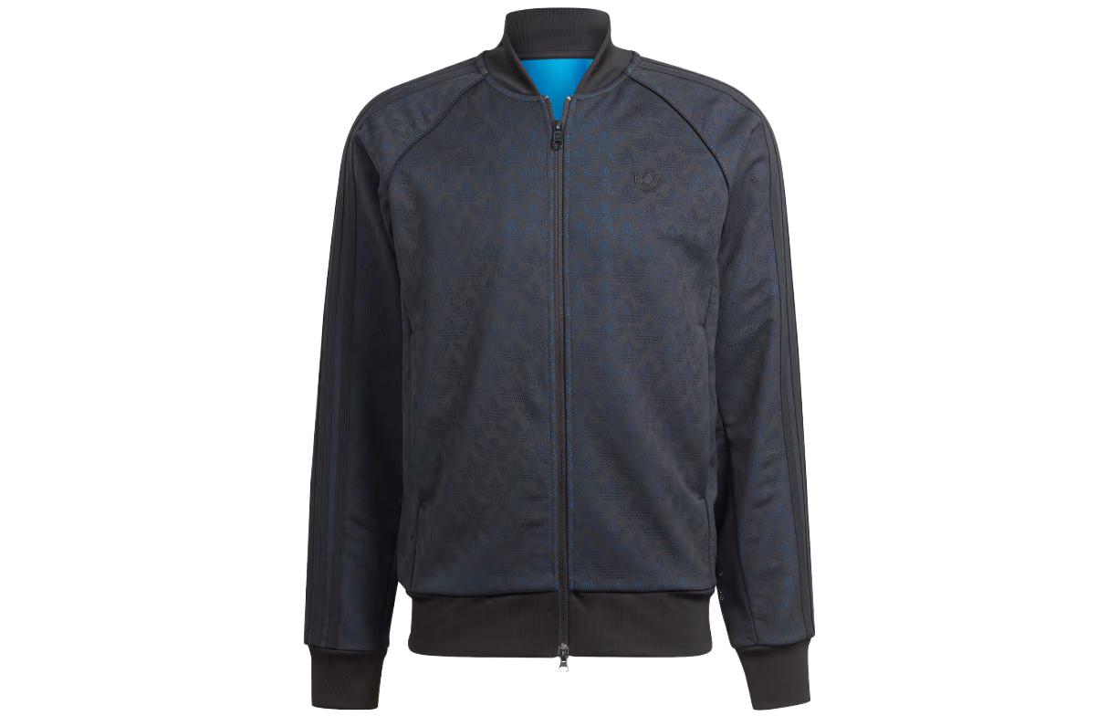 adidas SST Track Top All-Over Print Full-Zip Jacket Japanese Edition Black IJ7413-JAPAN