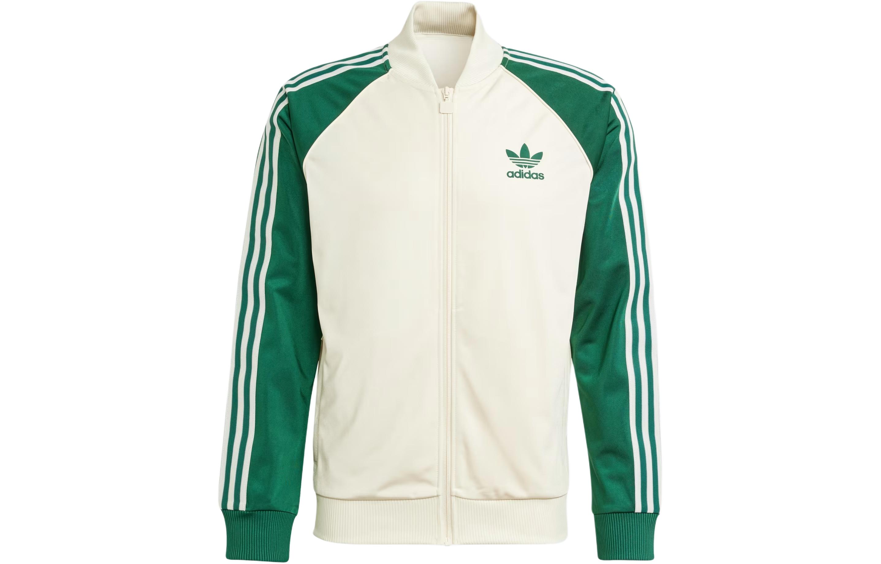 Buy adidas SST 綠色三葉草長袖拉鍊外套 IS1403