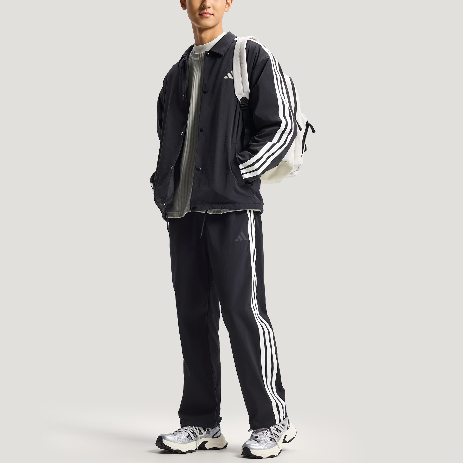 Details for adidas ST 3ST Coach Jacket Fashionable Fleece Sport Casual Loose Fit KR2499