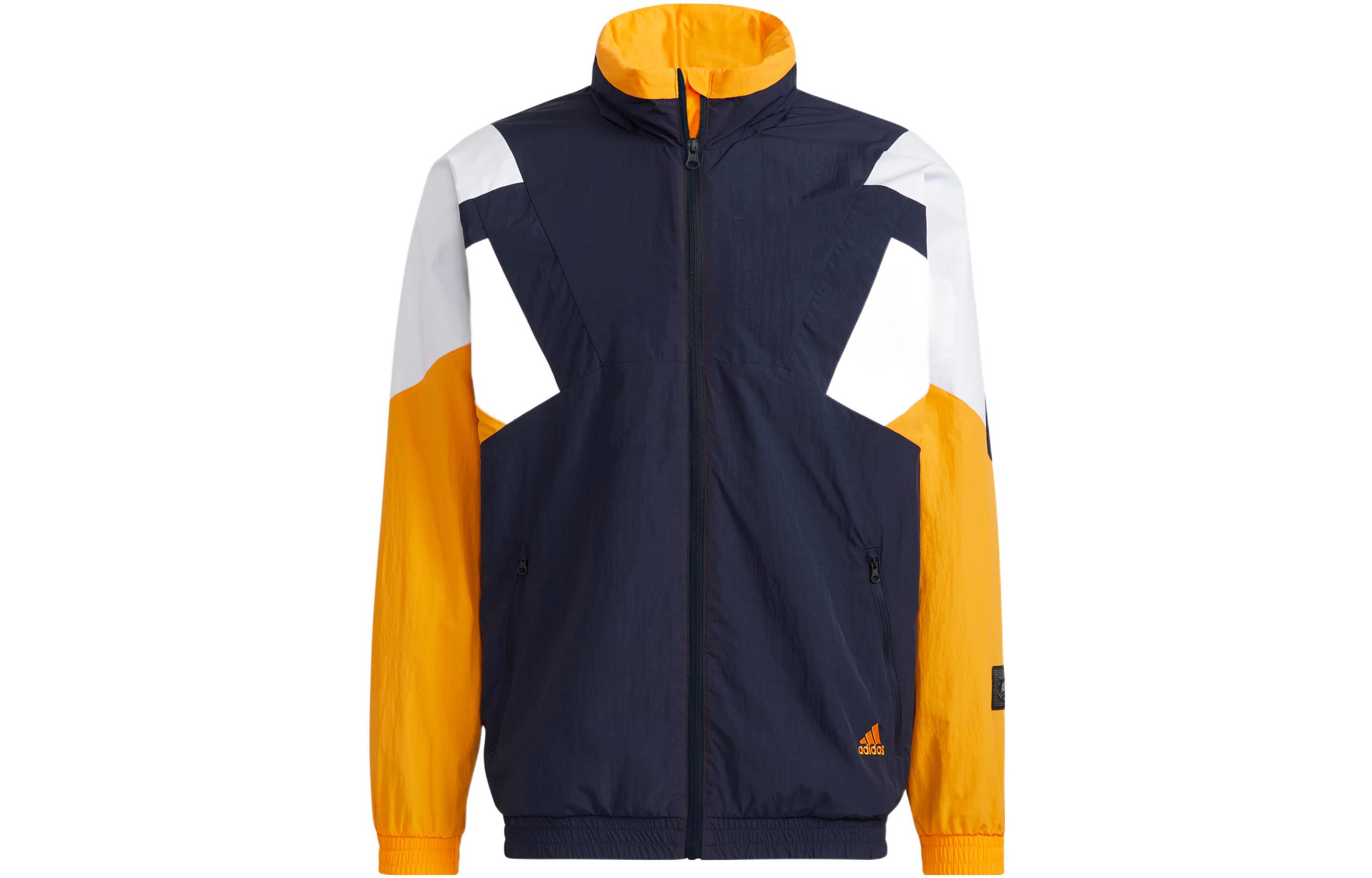 adidas St Brand Colorblock Logo Casual Zip Hoodie Jacket Men Multicolor HE7473